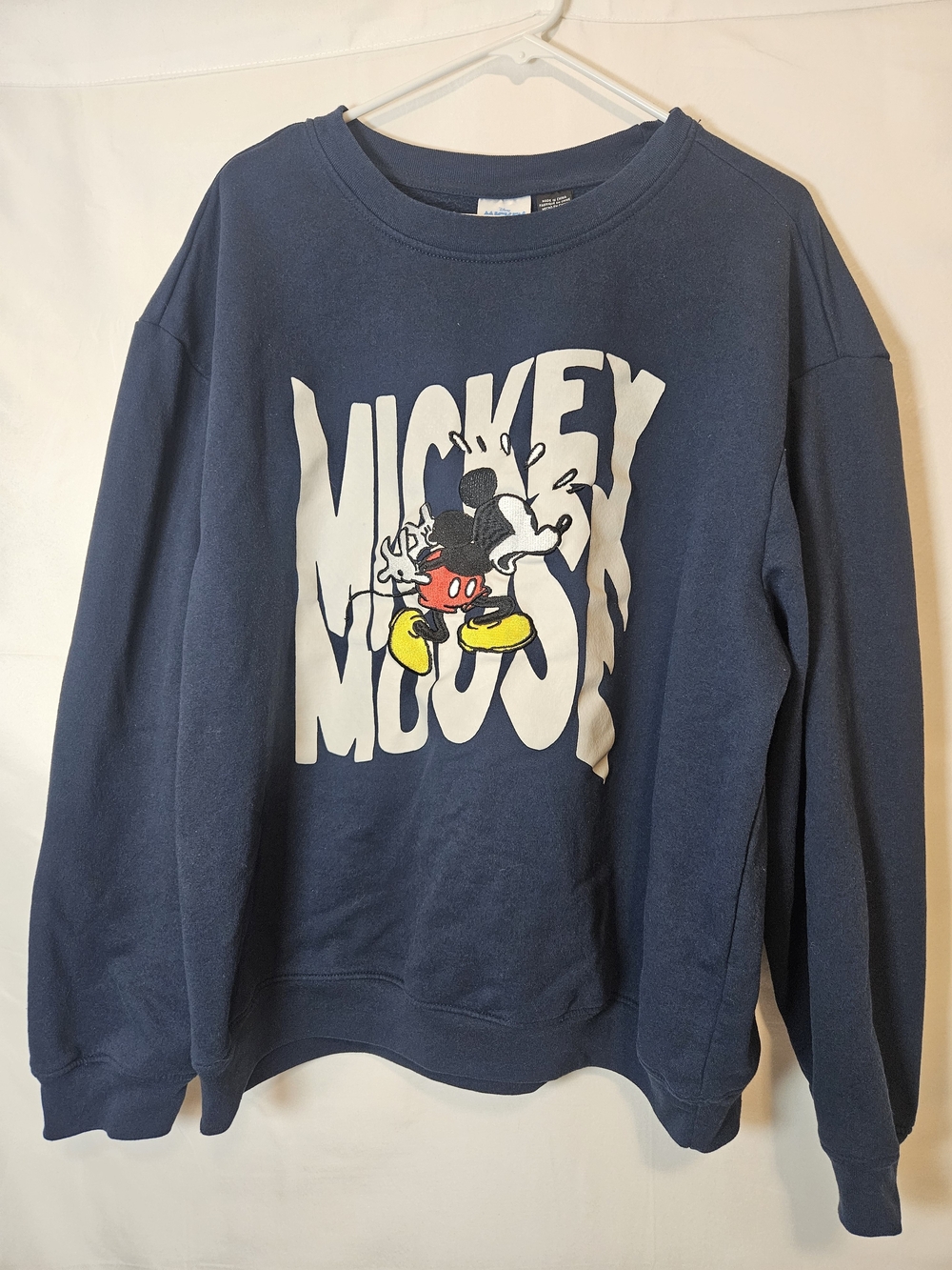 Disney Navy Blue Mickey Mouse Graphic Crewneck Sweater